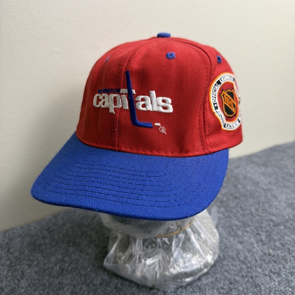 VINTAGE Washington Capitals Starter Fitted Hat 7 1/8 Cap NHL Hockey Made in USA